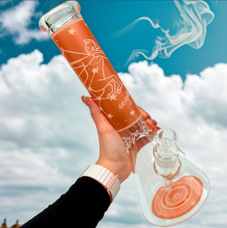 (พร้อมส่ง) บ้องแก้วใหญ่35CM  ขนาดใหญ่ คัพสายเขียว หลอดวิทยาศาสตร์ โจ๋ข้อต่อน่าสะสม14MM 63#