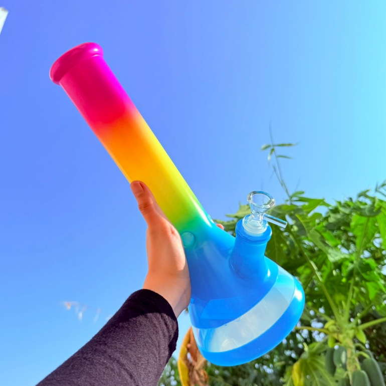 (พร้อมส่ง) บ้องแก้ว35CM ขนาดใหญ่ คัพสายเขียว โจ๋14.5MM คุณภาพดี ครบชุดพร้อมใช้งาน Bong Glass