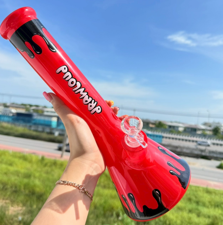 (พร้อมส่ง) บ้องแก้ว35CM  ขนาดใหญ่  คัพสายเขียว หลอดวิทยาศาสตร์ โจ๋ข้อต่อน่าสะสม14MM XYX01