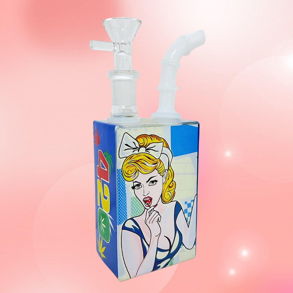 (พร้อมส่ง) บ้องแก้ว19CM หนา7มิล ขนาดใหญ่ คัพแก้วสายเขียว หลอดแก้ววิทยาศาสตร์ โจ๋แก้วข้อต่อน่าสะสม14MM