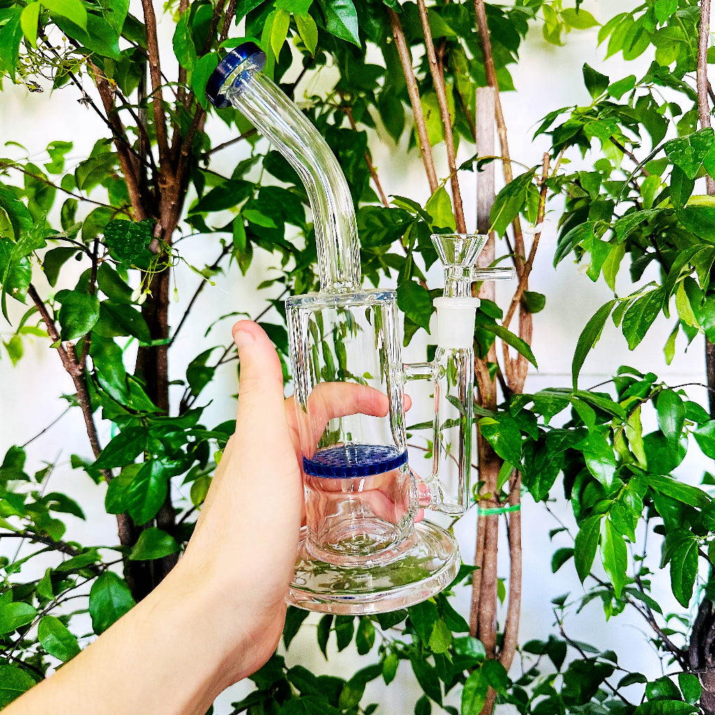 (พร้อมส่ง) บ้องแก้ว22CM  ขนาดใหญ่  คัพแก้วสายเขียว วิทยาศาสตร์ โจ๋ข้อต่อน่าสะสม14MM