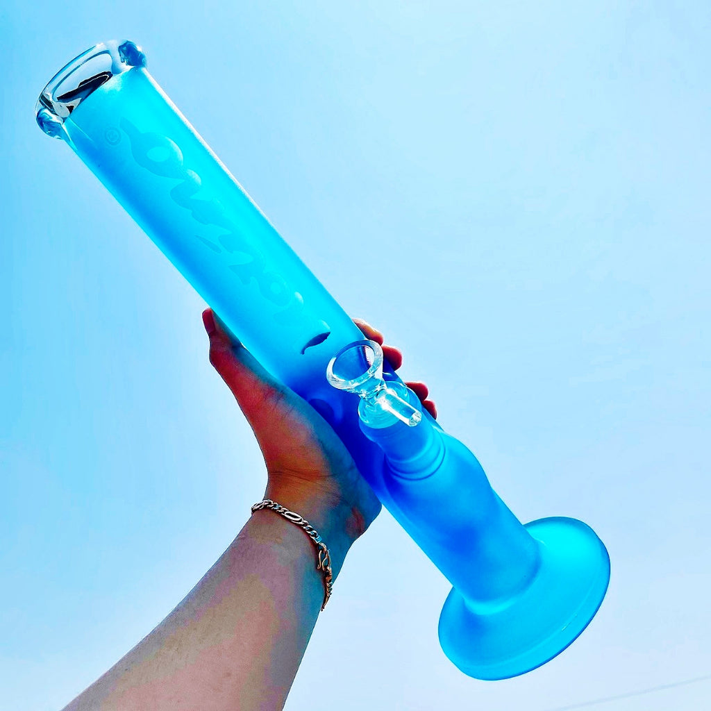 (พร้อมส่ง) บ้องแก้ว35CM  ขนาดใหญ่  คัพสายเขียว หลอดวิทยาศาสตร์ โจ๋ข้อต่อน่าสะสม14MM 34#