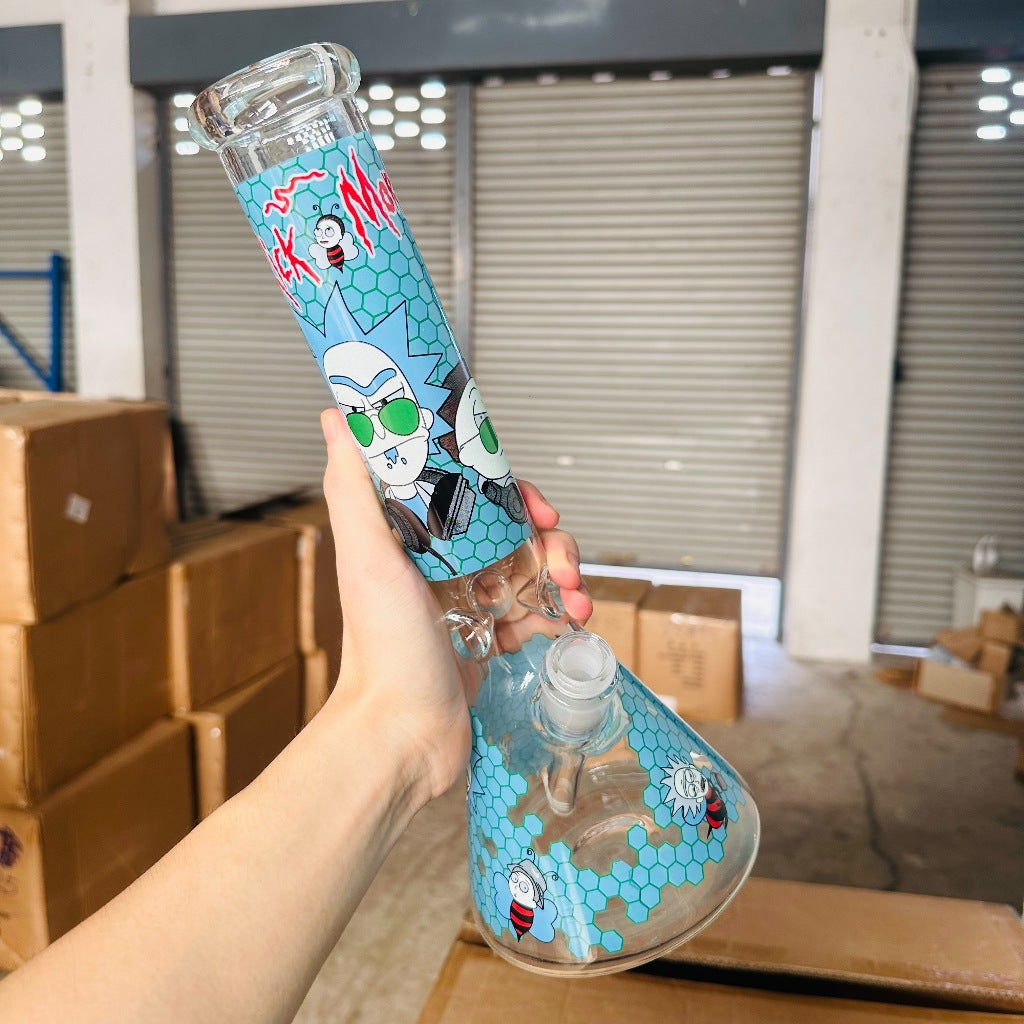 (พร้อมส่ง) บ้องแก้วใหญ่35CM  ขนาดใหญ่ คัพสายเขียว หลอดวิทยาศาสตร์ โจ๋ข้อต่อน่าสะสม14MM 63#