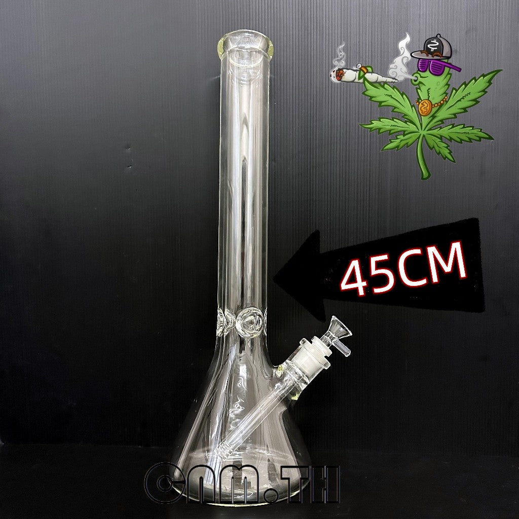 (พร้อมส่ง) บ้องแก้ว35CM  ขนาดใหญ่  คัพสายเขียว หลอดวิทยาศาสตร์ โจ๋ข้อต่อน่าสะสม14MM 34#
