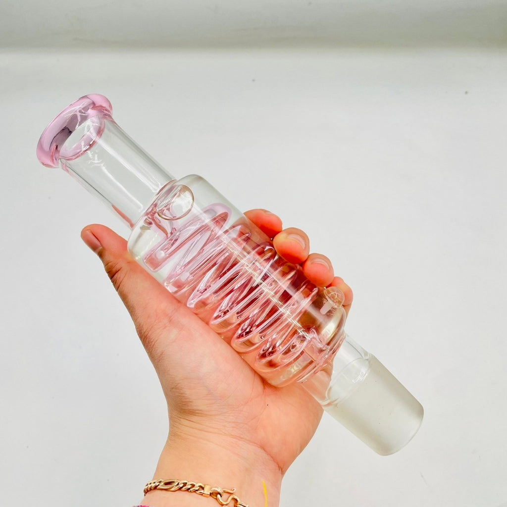 (พร้อมส่ง) บ้องแก้ว  แกะสลักลายใบไม้บินอย่างดี  คัพสายเขียววิทยาศาสตร์ โจ๋ข้อต่อ