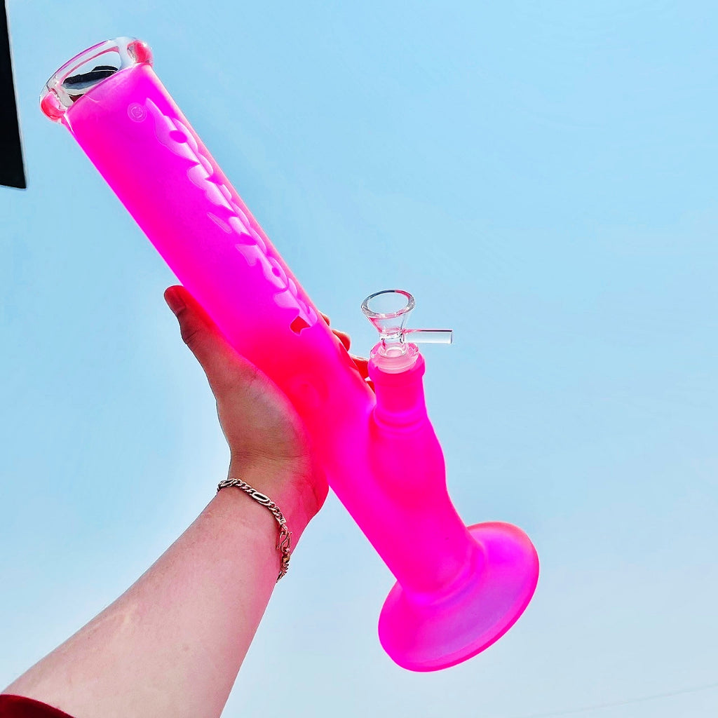 (พร้อมส่ง) บ้องแก้ว35CM  ขนาดใหญ่  คัพสายเขียว หลอดวิทยาศาสตร์ โจ๋ข้อต่อน่าสะสม14MM 34#