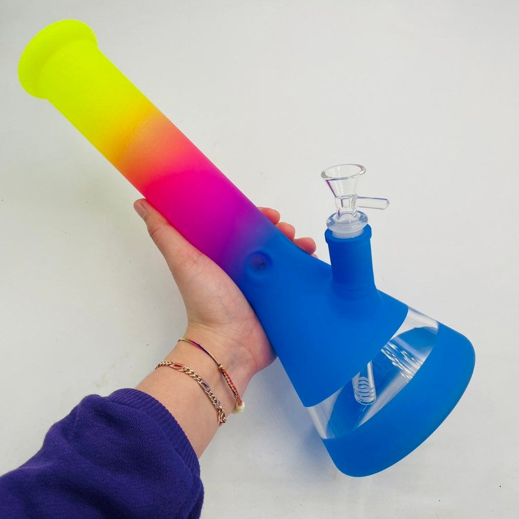 (พร้อมส่ง) บ้องแก้ว35CM  ขนาดใหญ่  คัพสายเขียว หลอดวิทยาศาสตร์ โจ๋ข้อต่อน่าสะสม14MM XYX01