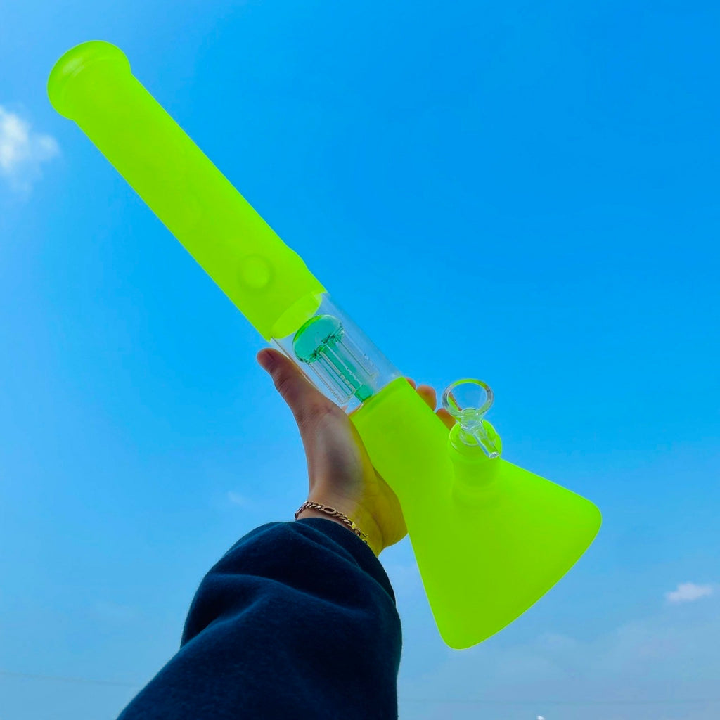 (พร้อมส่ง) บ้องแก้ว ใหญ่45CM  ขนาดใหญ่  คัพสายเขียว หลอดวิทยาศาสตร์ โจ๋ข้อต่อน่าสะสม14MM