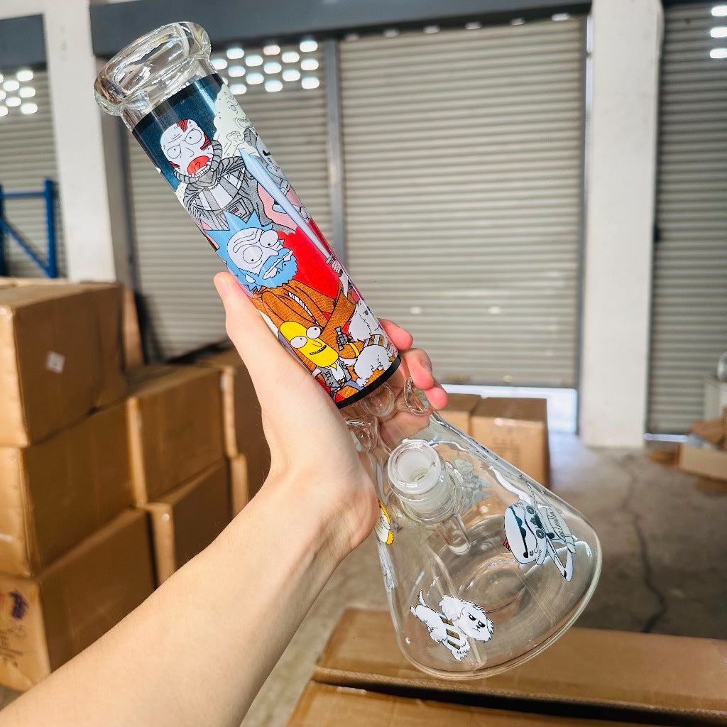 (พร้อมส่ง) บ้องแก้วใหญ่35CM  ขนาดใหญ่ คัพสายเขียว หลอดวิทยาศาสตร์ โจ๋ข้อต่อน่าสะสม14MM 63#