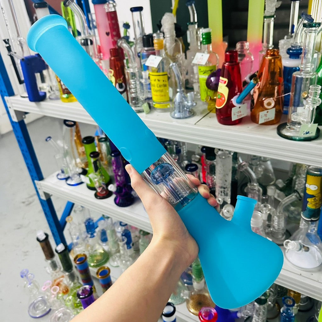 (พร้อมส่ง) บ้องแก้ว ใหญ่45CM  ขนาดใหญ่  คัพสายเขียว หลอดวิทยาศาสตร์ โจ๋ข้อต่อน่าสะสม14MM