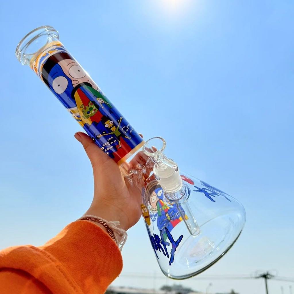 (พร้อมส่ง) บ้องแก้วใหญ่35CM  ขนาดใหญ่ คัพสายเขียว หลอดวิทยาศาสตร์ โจ๋ข้อต่อน่าสะสม14MM 63#