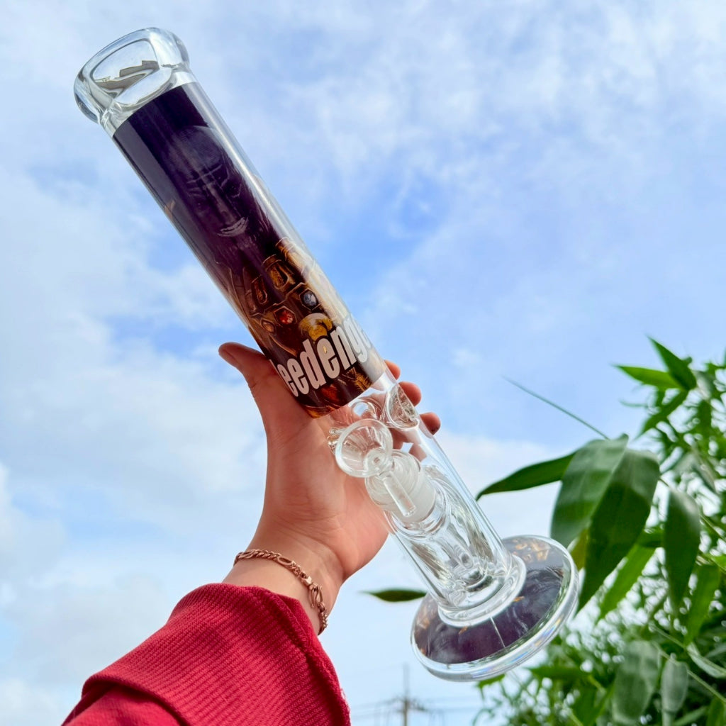 (พร้อมส่ง) บ้องแก้วใหญ่35CM  ขนาดใหญ่ คัพสายเขียว หลอดวิทยาศาสตร์ โจ๋ข้อต่อน่าสะสม14MM 63#