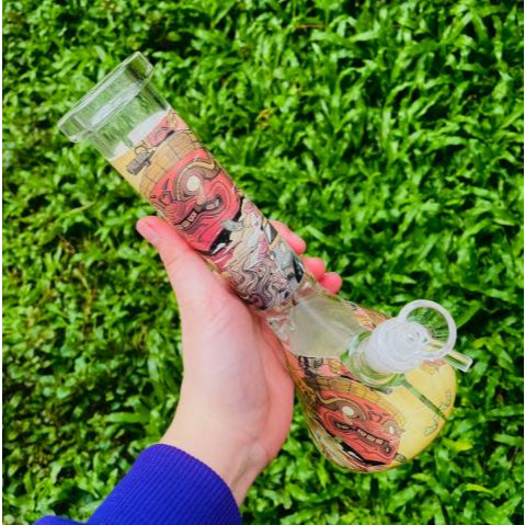 (พร้อมส่ง) บ้องแก้ว ขนาดใหญ่ คัแก้วสายเขียว วิทยาศาสตร์ โจ๋ ข้อต่อน่าสะสม14MM