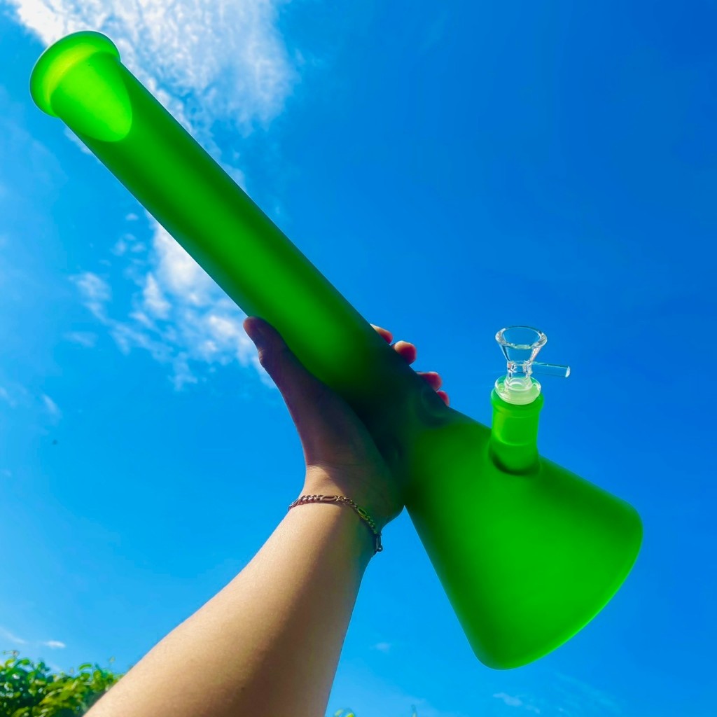(พร้อมส่ง) บ้องแก้ว ใหญ่45CM  ขนาดใหญ่  คัพสายเขียว หลอดวิทยาศาสตร์ โจ๋ข้อต่อน่าสะสม14MM