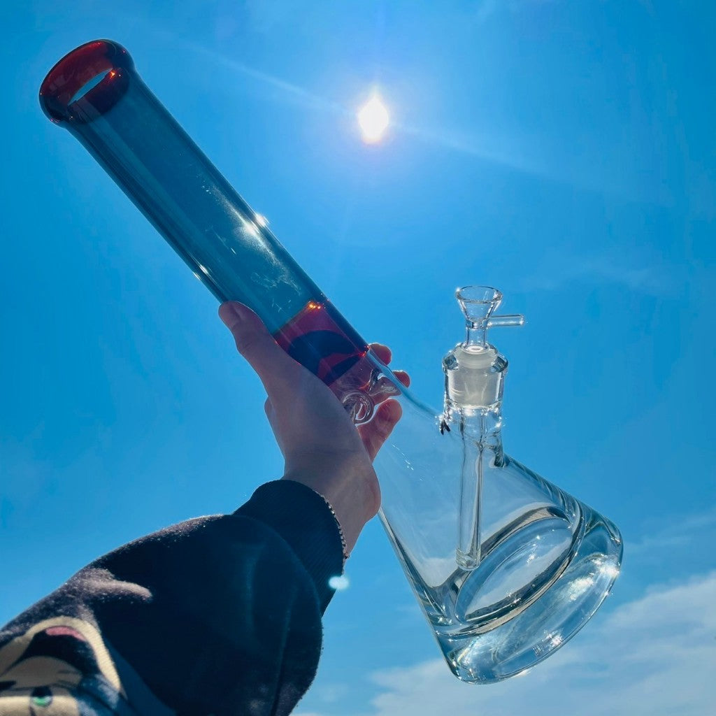 (พร้อมส่ง) บ้องแก้ว Bong Glass 40CM คุณภาพดี คัพสายเขียว หลอดวิทยาศาสตร์ โจ๋ข้อต่อน่าสะสม กัญชา