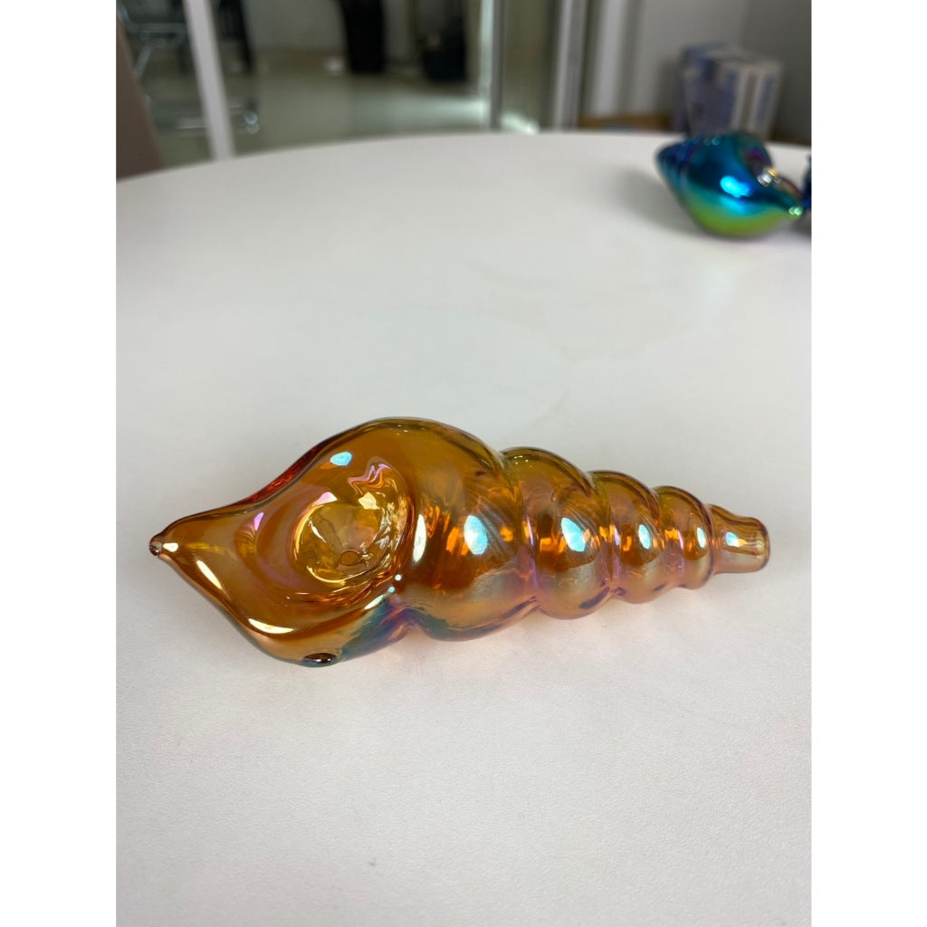 Pipe ไปป์แก้ว ไปป์รูปทรงหอย ขนาด 11 เซ็นติเมตร มีของในไทย พร้อมส่ง