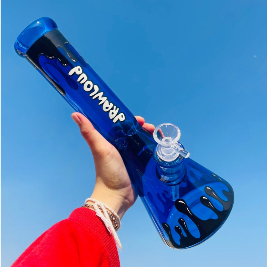 (พร้อมส่ง) บ้องแก้ว35CM  ขนาดใหญ่  คัพสายเขียว หลอดวิทยาศาสตร์ โจ๋ข้อต่อน่าสะสม14MM XYX01