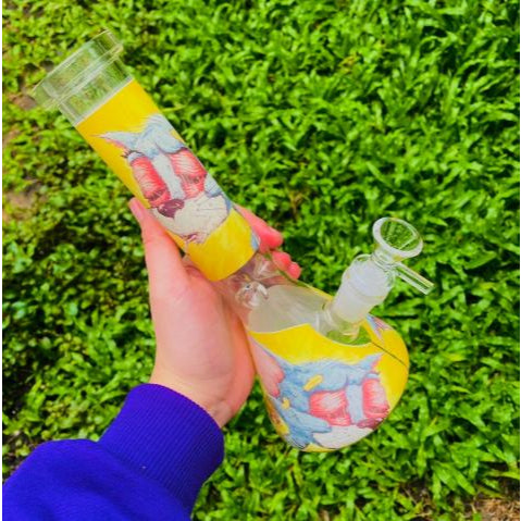 (พร้อมส่ง) บ้องแก้ว ขนาดใหญ่ คัแก้วสายเขียว วิทยาศาสตร์ โจ๋ ข้อต่อน่าสะสม14MM