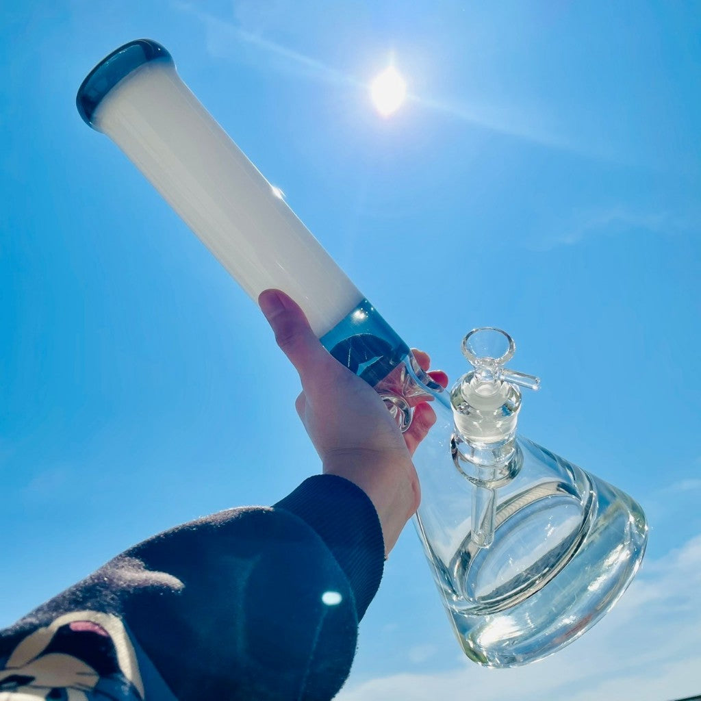 (พร้อมส่ง) บ้องแก้ว Bong Glass 40CM คุณภาพดี คัพสายเขียว หลอดวิทยาศาสตร์ โจ๋ข้อต่อน่าสะสม กัญชา