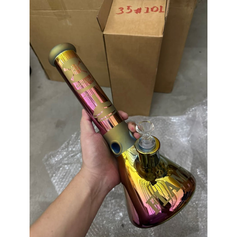 (พร้อมส่ง) บ้องแก้วใหญ่35CM  ขนาดใหญ่ คัพสายเขียว หลอดวิทยาศาสตร์ โจ๋ข้อต่อน่าสะสม14MM 63#