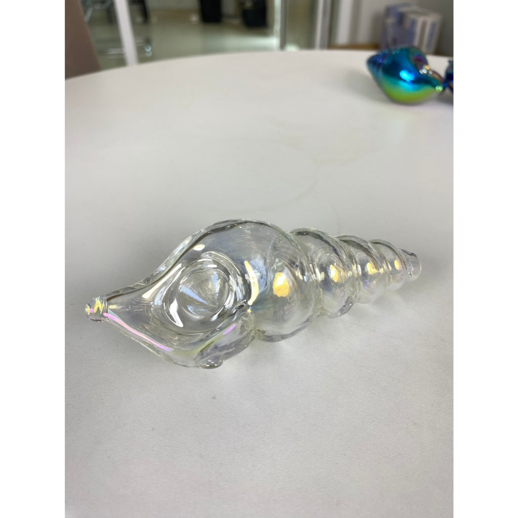 Pipe ไปป์แก้ว ไปป์รูปทรงหอย ขนาด 11 เซ็นติเมตร มีของในไทย พร้อมส่ง