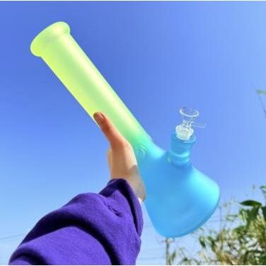 (พร้อมส่ง) บ้องแก้ว35CM  ขนาดใหญ่  คัพสายเขียว หลอดวิทยาศาสตร์ โจ๋ข้อต่อน่าสะสม14MM XYX01