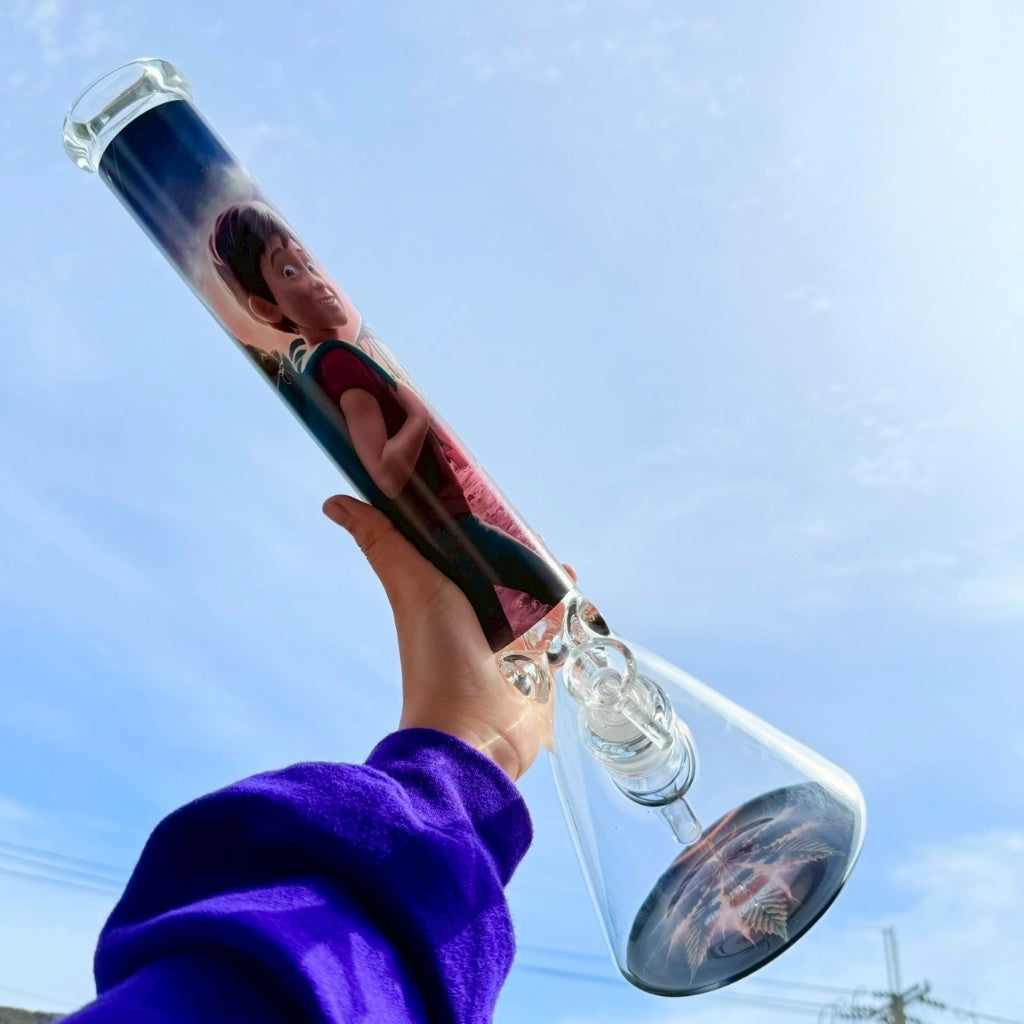 (พร้อมส่ง) บ้องแก้ว35CM ขนาดใหญ่ คัพสายเขียว โจ๋14.5MM คุณภาพดี ครบชุดพร้อมใช้งาน Bong Glass