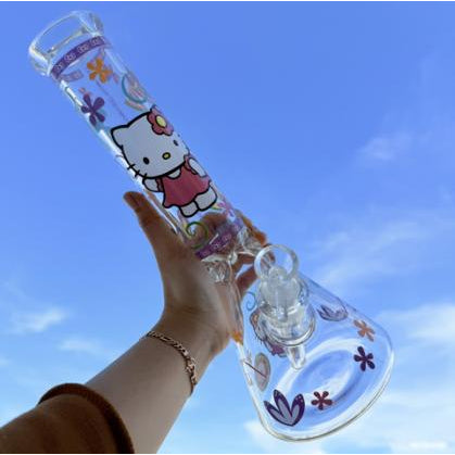 (พร้อมส่ง) บ้องแก้วใหญ่35CM  ขนาดใหญ่ คัพสายเขียว หลอดวิทยาศาสตร์ โจ๋ข้อต่อน่าสะสม14MM 63#